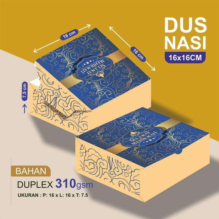 Dus Nasi 16X16 Isi 20Pcs Box Nasi Kotak Box Nasi 16X16 Dus Makanan Dua Catering Terlaris