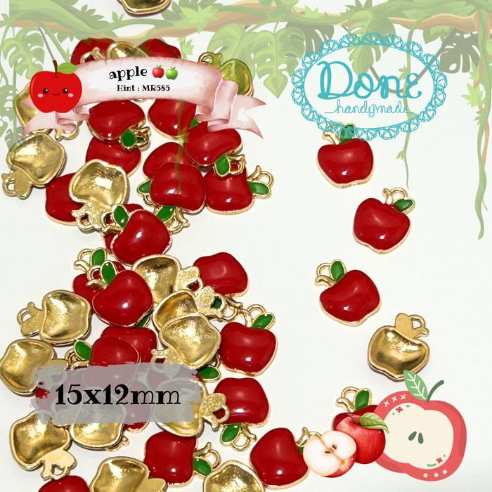 done handymade charm apel bandul apel apple charm diy meronce MR585 liontin apel gantungan kunci