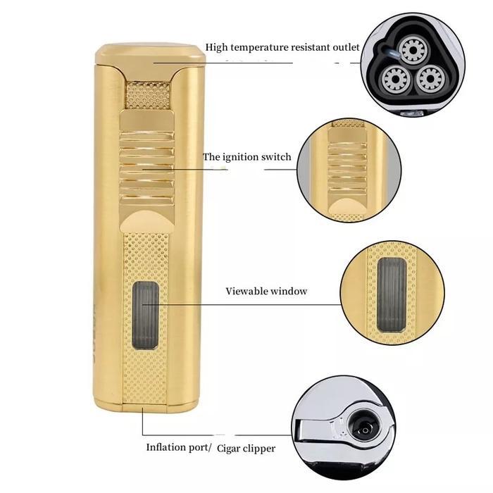 Korek Api Lighter JOBON ZB587 Triple Jet Flame Ori