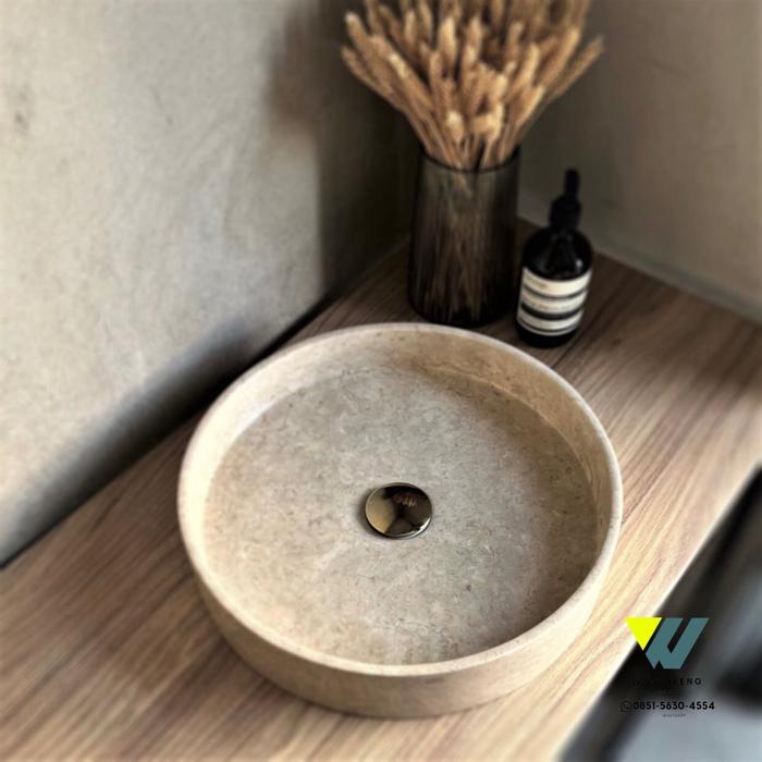 Malibu Wastafel Marmer 40X8 Wastafel Cuci Tangan Marmer