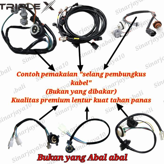 selang pembungkus kabel pelindung kabel selongsong anti panas pvc tube