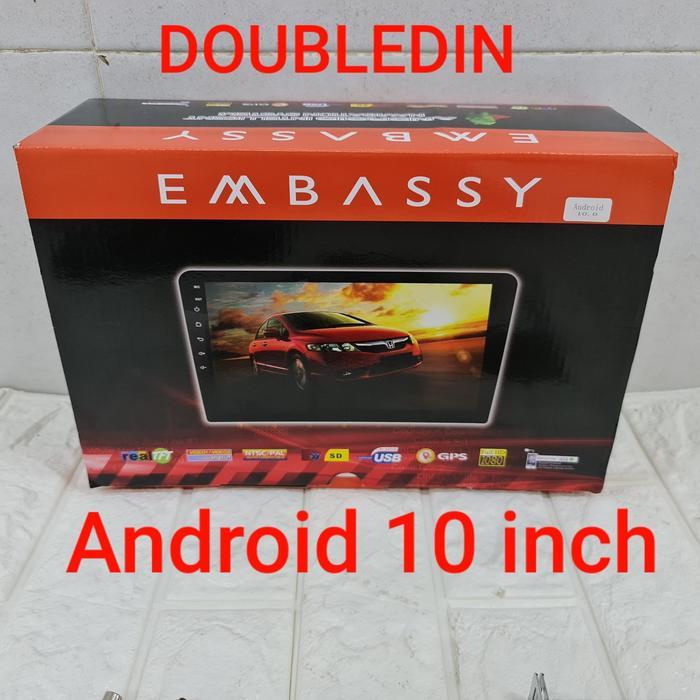 TV MOBIL MULTIMEDIA ANDROID EMBASSY 10 INCH BARU