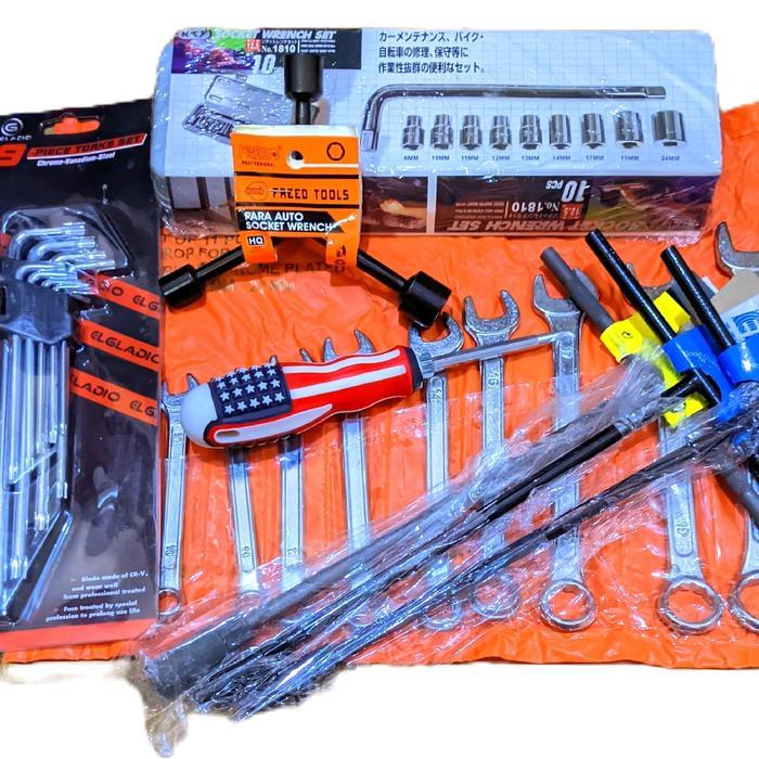 PAKET ALAT BONGKAR / ALAT BENGKEL MOTOR SUPER LENGKAP MURAH