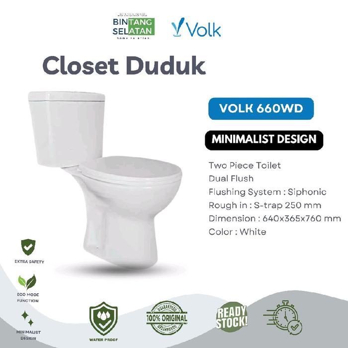 KLOSET DUDUK / CLOSET / MONOBLOK / TOILET VOLK 660 FULLSET JET SHOWER