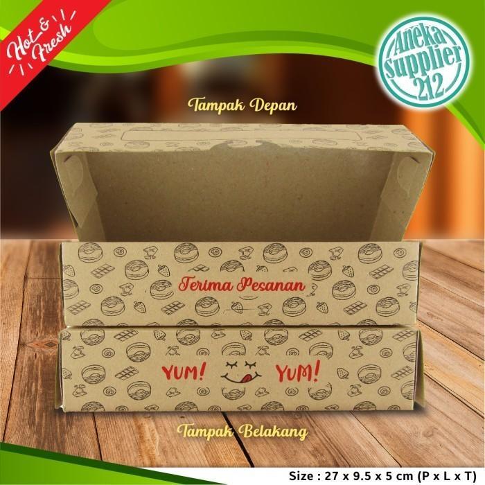ID KOTAK DONAT - DUS DONAT - BOX DONAT - KRAFT COKLAT-HOT&FRESH-ISI 3