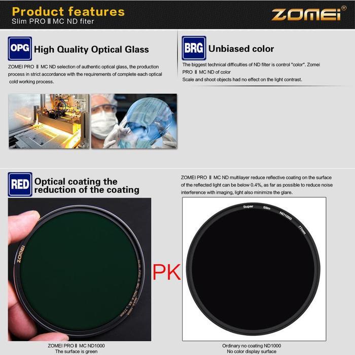 Zomei Filter ND 1000 Slim II Multicoated - 72mm