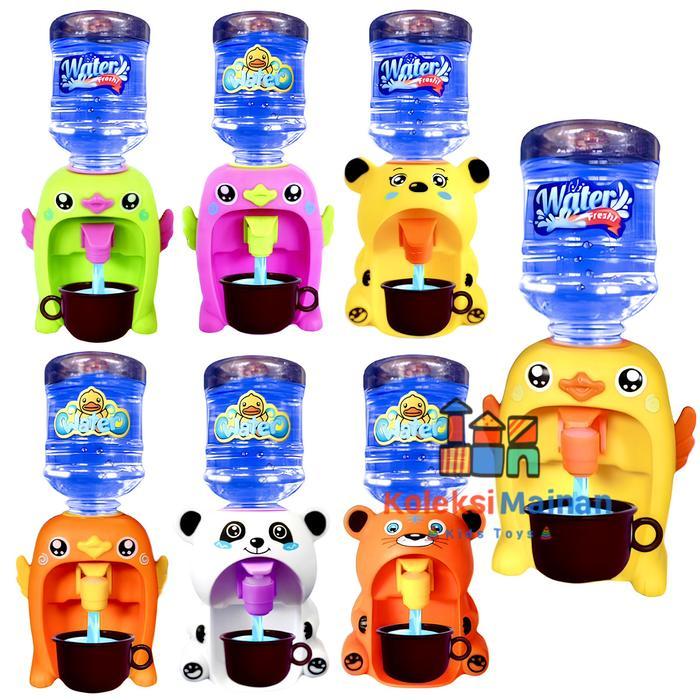 Mainan Edukasi Anak Galon Air Portable Mini Water Dispenser Figure Bebek
