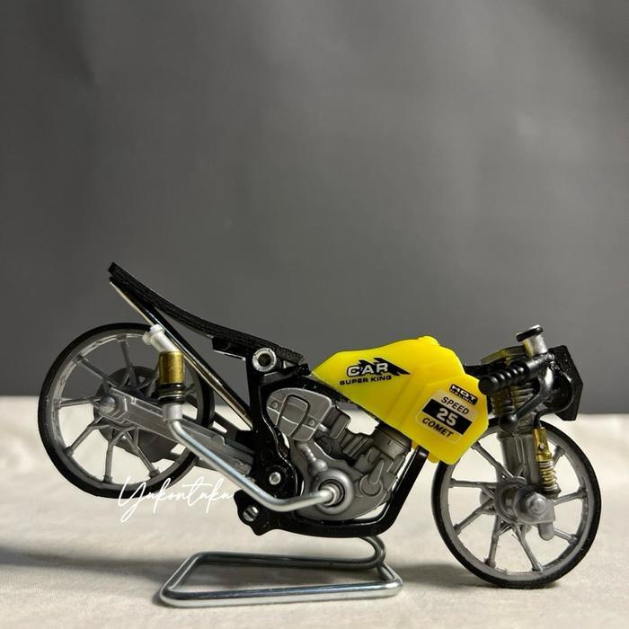 TERBARU Miniatur Motor Ninja SS Plastik ABS 10 cm - Mainan Pajangan Koleksi