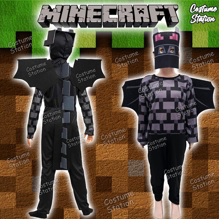 Kostum Minecraft Ender Dragon / Costume Naga Game Mainan anak