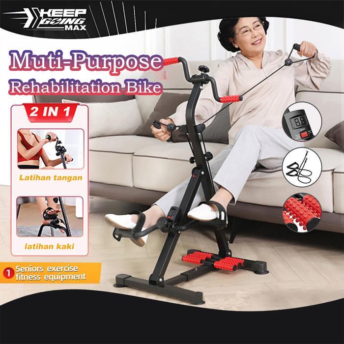 Sepeda Statis Statis-Alat Terapi Stroke Kaki Dan Tangan Dual Exerciser Sepeda Terapi Sepeda /