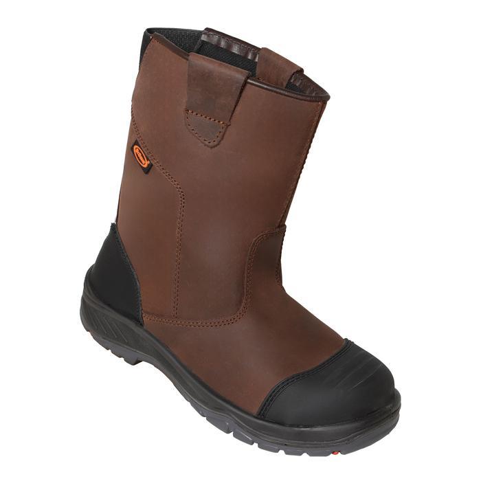 TERLARIS Dr OSHA Mustang 9373 S1 Composite Safety Shoes Boot - Brown READY STOCK