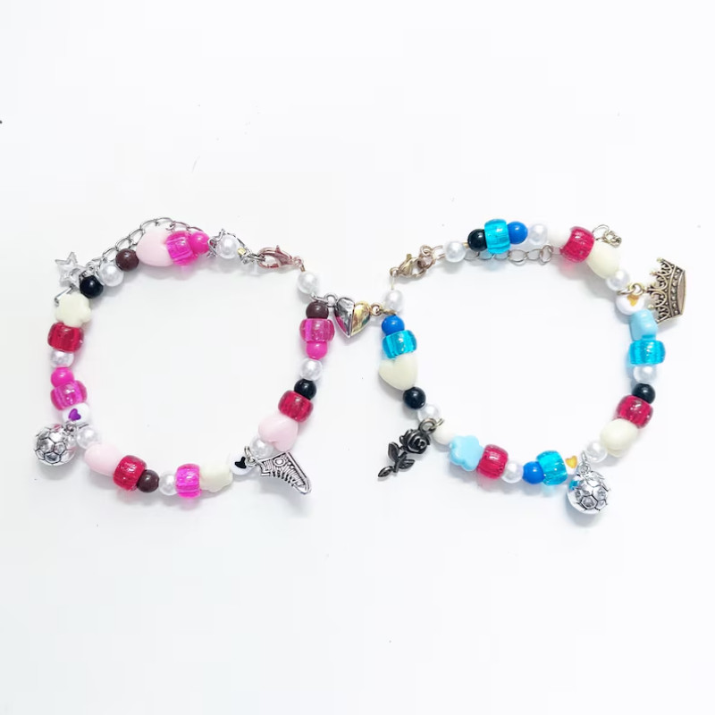 Michael Kaiser & Alexis Ness Inspired Matching Bracelets - Blue Lock Handmade BFF/Couple Jewelry,