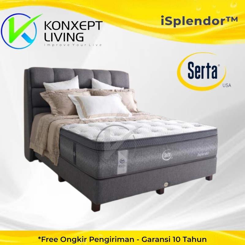 Serta Springbed isplendor Sandaran Middletown High Ukuran 120x200 Fullset
