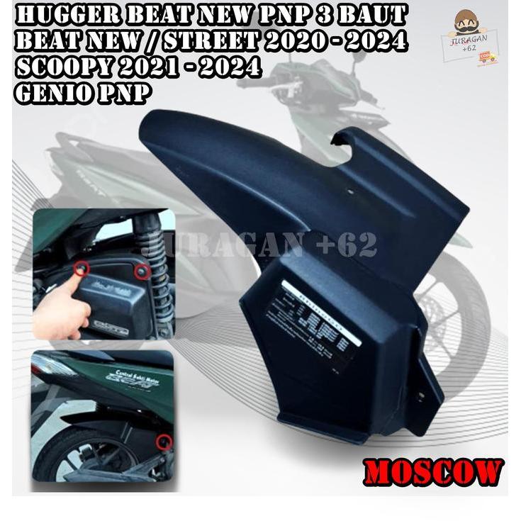 Ada Stok SPAKBOR KOLONG HUGGER BEAT NEW 3 BAUT DELUXE STREET SCOOPY GENIO ABS CBS HAGER HUGER