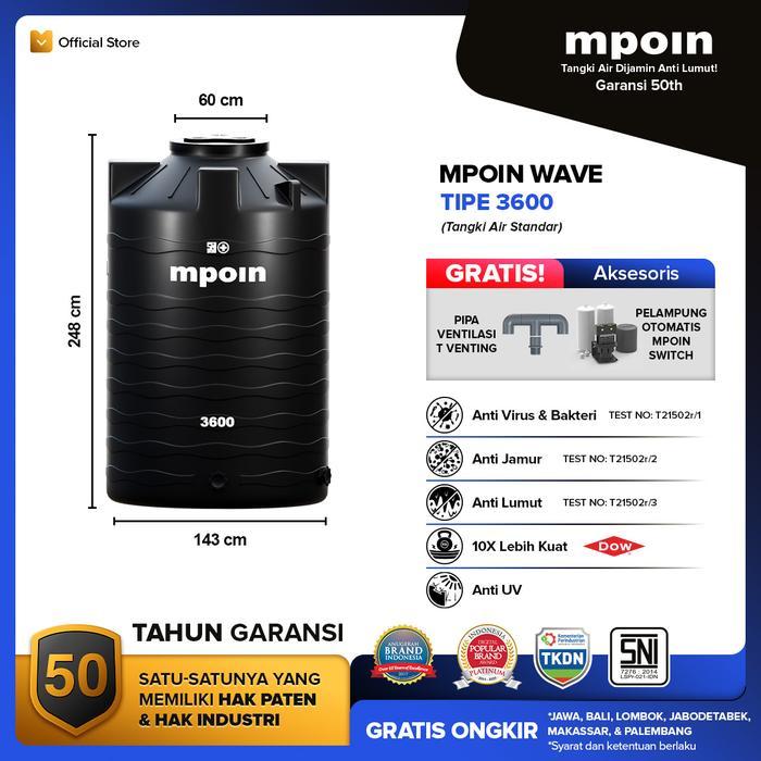 TANGKI TANDON TOREN AIR MPOIN DRAIN 800 LITER GRATIS ONGKIR