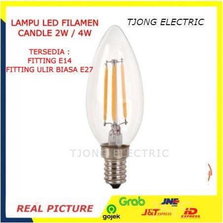 "New" Lampu Led Filament Filamen 4W / 2W Fiting E14