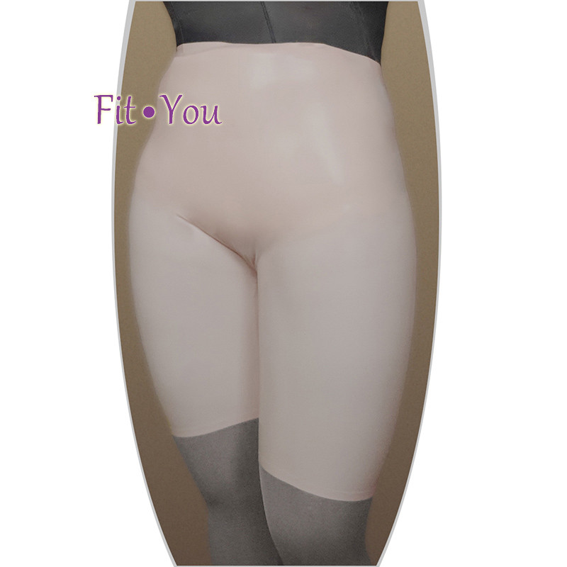 . Latex Shorts Fetish Underpants With Ball Rubber Briefs With Sleeve -