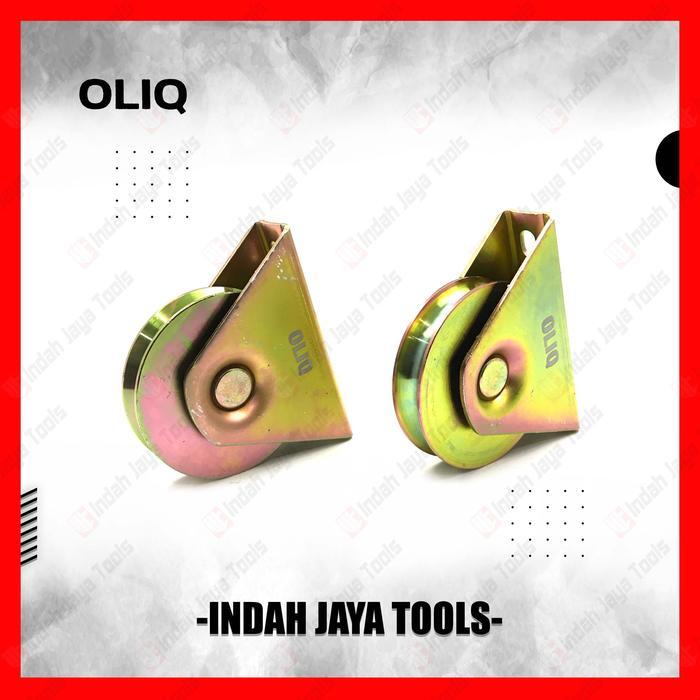 OLIQ RODA PAGAR 4 INCH GERBANG BESI 100 MM 10 CM MODEL U & V - PINTU PAGER KASTOR TROLI CASTER