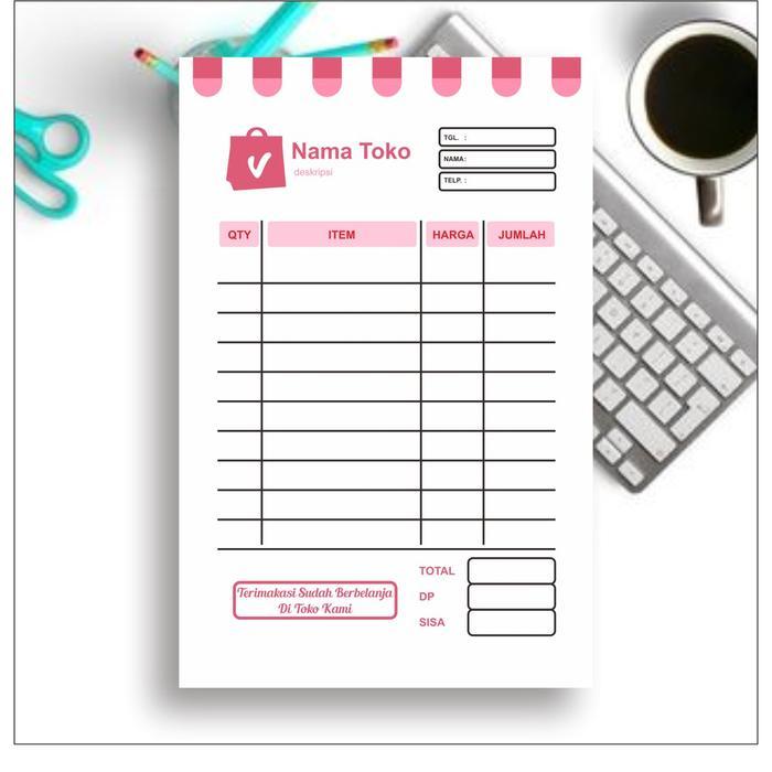 NOTA OLSHOP CUSTOM, NOTA BENGKEL, NOTA TOKO BANGUNAN, NOTA KELONTONG