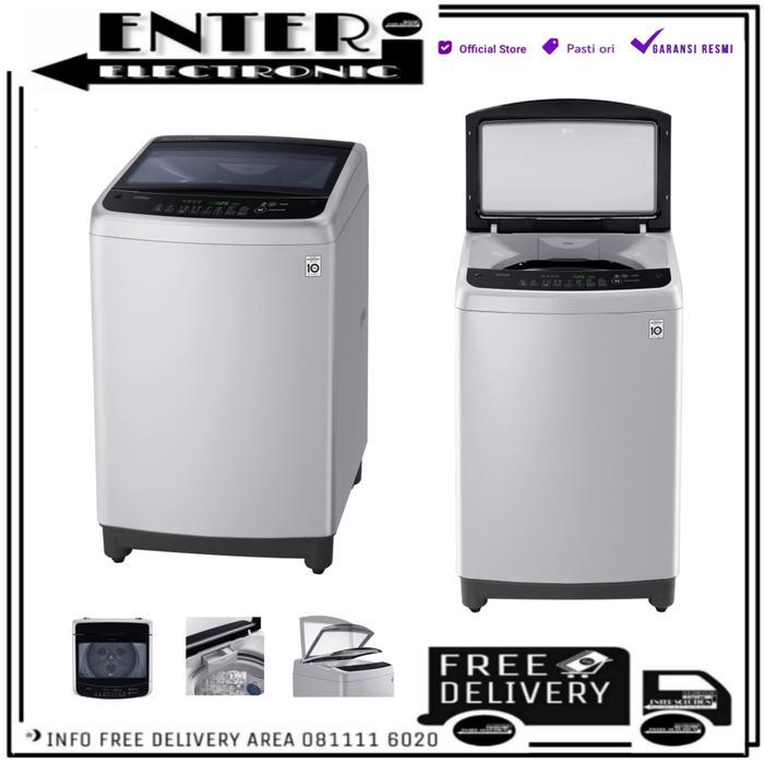 LG TOP LOADING T 2108 VS2M - MESIN CUCI SMART INVERTER 8 KG T2108VS2M