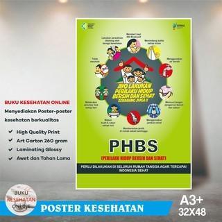 Poster Kesehatan - PHBS - LAMINATING GLOSSY