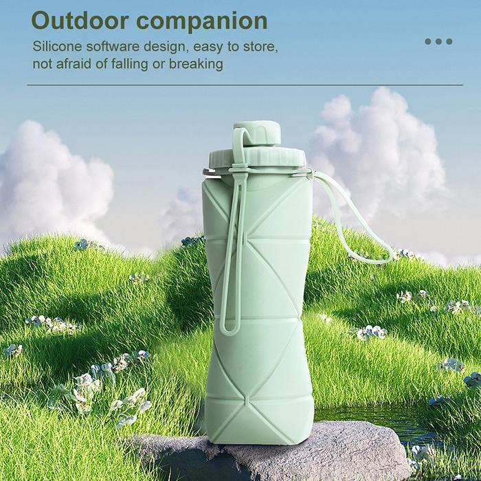 ID HM77 BOTOL AIR LIPAT SILIKON PORTABEL REUSABLE BOTOL AIR OLAHRAGA LIPAT BOTOL AIR LIPAT BOTOL