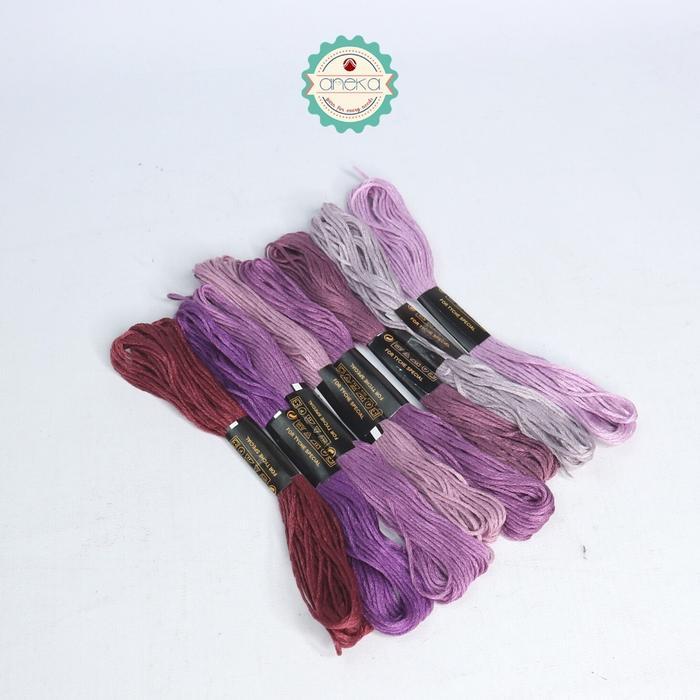 ANEKA - Paket Benang Sulam / Menyulam ANK Premium - Sulam ANK Ungu