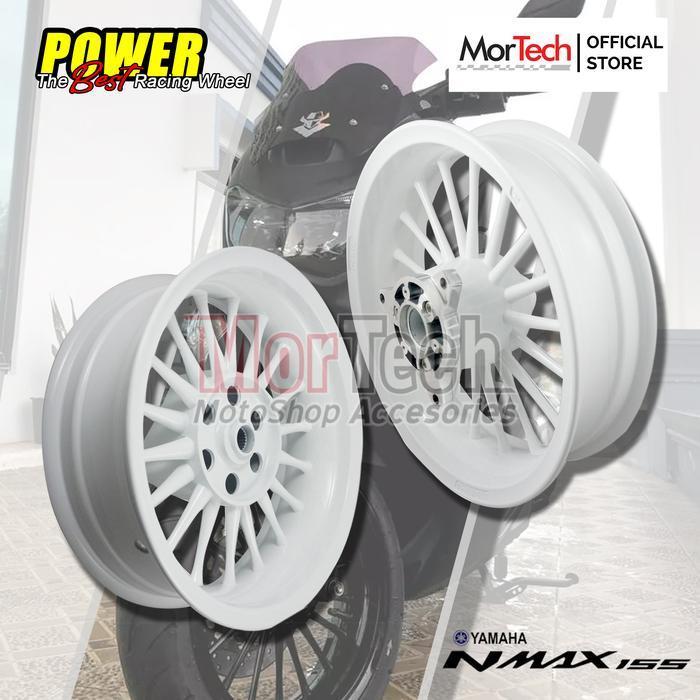 Velg Pelek Racing Tapak Lebar Power Classic Yamaha Nmax N Max Merah Terlaris - Putih