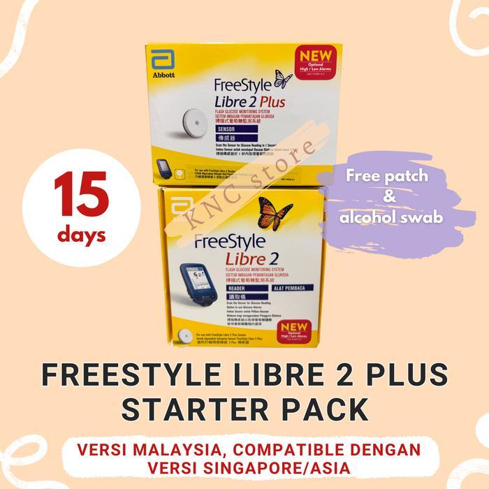 Bundling Abbott Freestyle Libre 2 Plus Sensor & Reader Starter Pack 15 days CGM