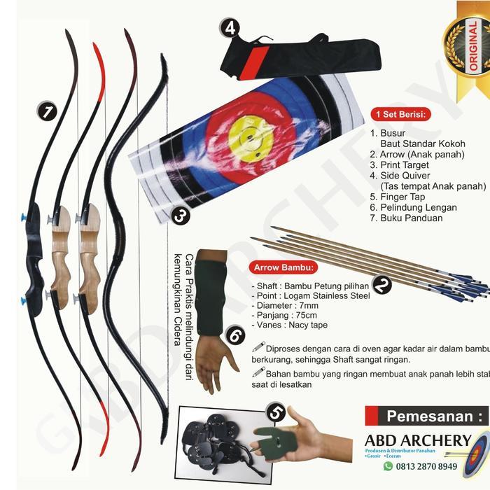 Paket Lengkap Busur Panah Dewasa Pemula Full set