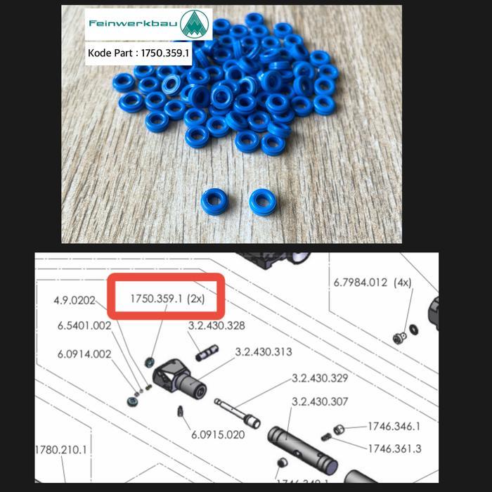 Sparepart Original FWB Germany - Part Original FWB - Seal Oring Sil Original P70 Series 700 800 900