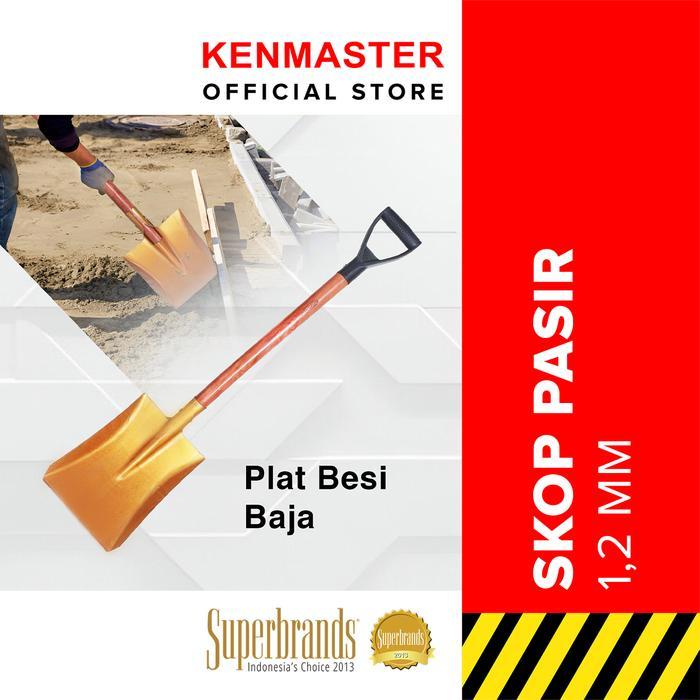 Alat Sekop Rata Datar / Skop Pasir / Skop Gali Tanah Gagang Kayu 1,2 MM - SKOP024
