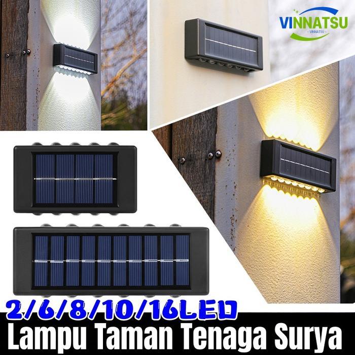 VINNATSU Lampu Dinding Lampu Taman Tenaga Surya/Lampu Induksi COB/Lampu Hias Dinding Taman Luar