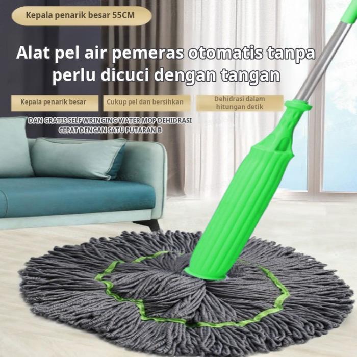 Lokal Alat Pel Lantai Putar / Pel Putar Otomatis / Putar Mop / Pel Lantai / Pel Twist Mop / Pel