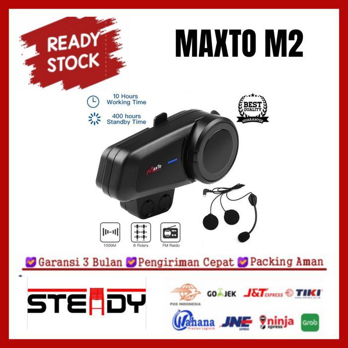 Party Call Helm Intercom Maxto M2 Maxto M2C 6 Ride Group Bluetooth 5.0 Original Adaptor Walkie Ht