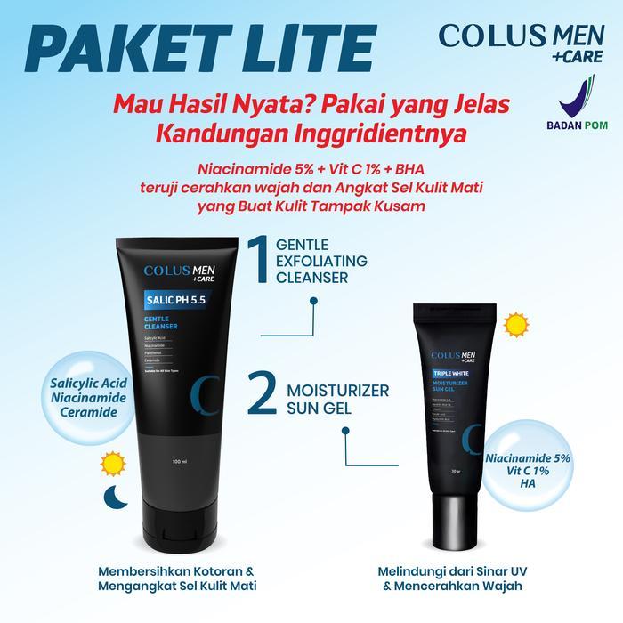 DISKON Paket Skincare PriaPaket LiteColus Men Skincare Cowok Pemutih Wajah Pria Sunscreen Cowok Face