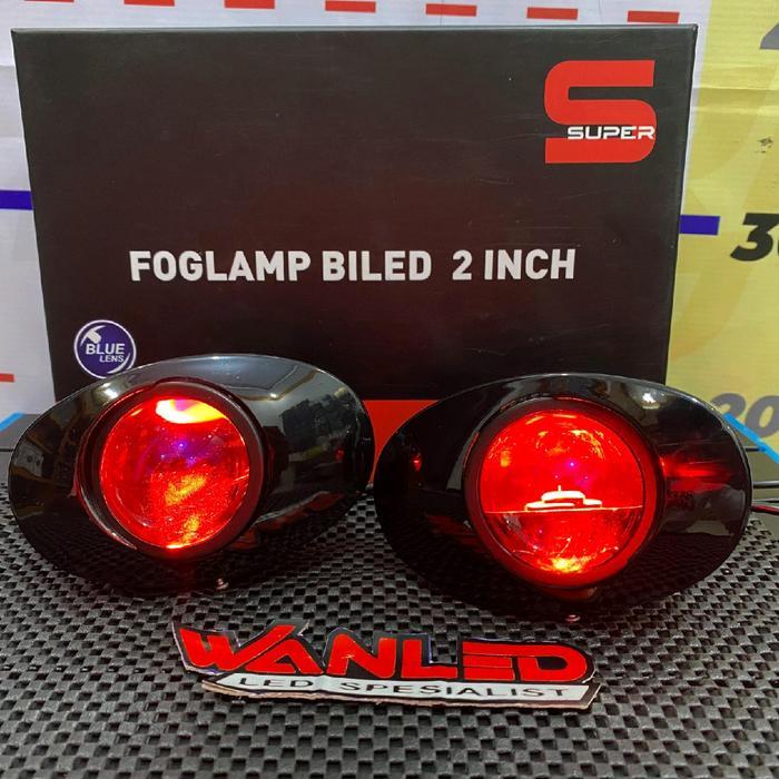 Biled foglamp 2 inch 3 warna devil eye bracket oval 2 inch foglamp brio jazz mobilio