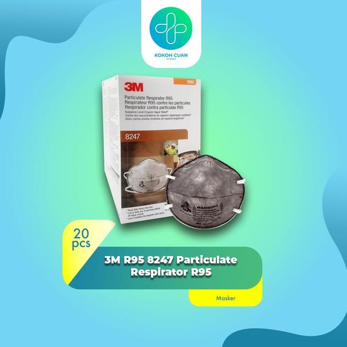 Masker 3M R95 8247 Carbon Original isi 20