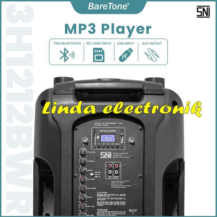 KUALITAS BAGUS Portable meeting wireless BARETONE bwr12 ( 12inchi )