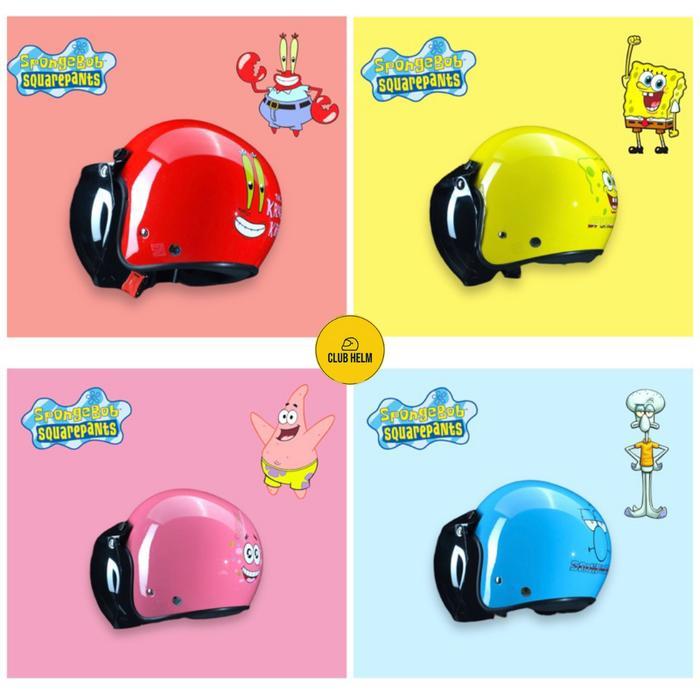 Helm Anak Retro Spongebob Mr Crab Squidward Patrick