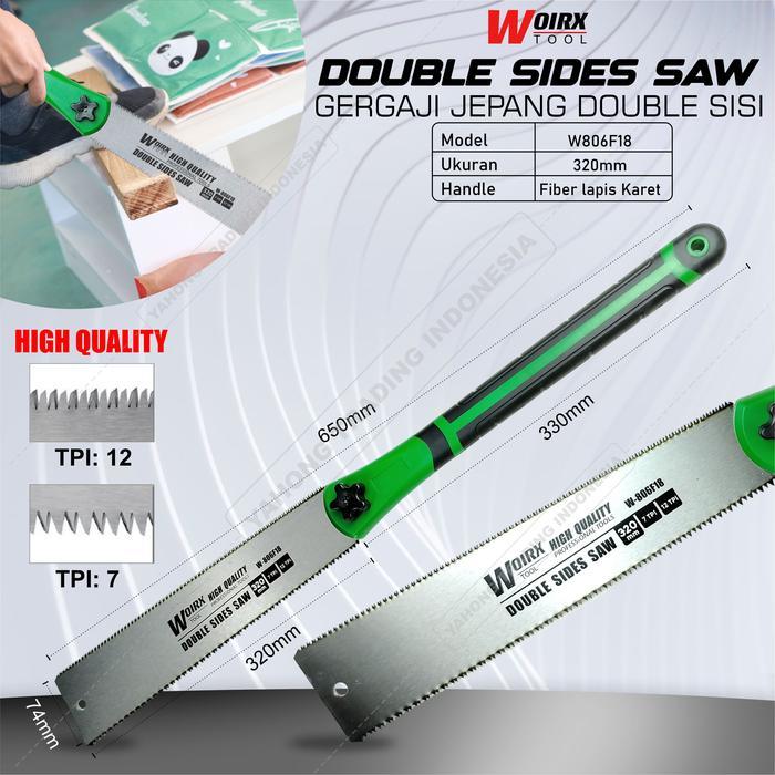 Gergaji Jepang Double Edge Rip Cut Cross Cut WOIRX TOOL