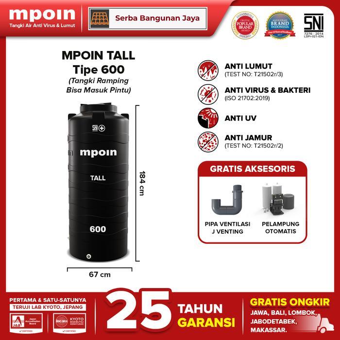 MPOIN TALL ( 600 Liter ) TANGKI TOREN AIR
