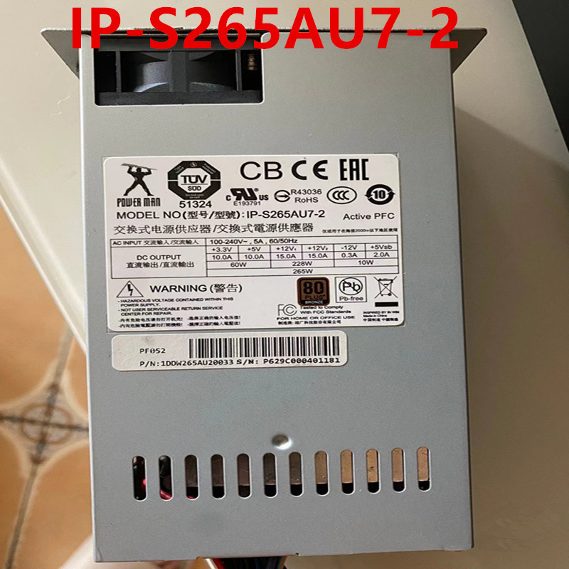 Almost New Original PSU For Power Man POS Small 1U 265W Power Supply IP-S265AU7-2