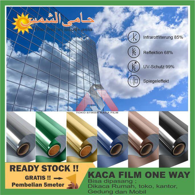 Cuci Gudang Stiker Kaca Jendela Sticker Oneway Cermin Kaca Film One Way Riben Sticker Kaca Jendela