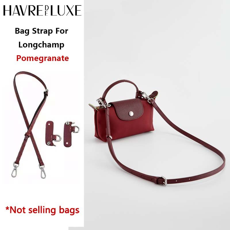 Leather Replacement Crossbody new Pomegranate Bag Strap For Longchamp Mini Bag Without Punching