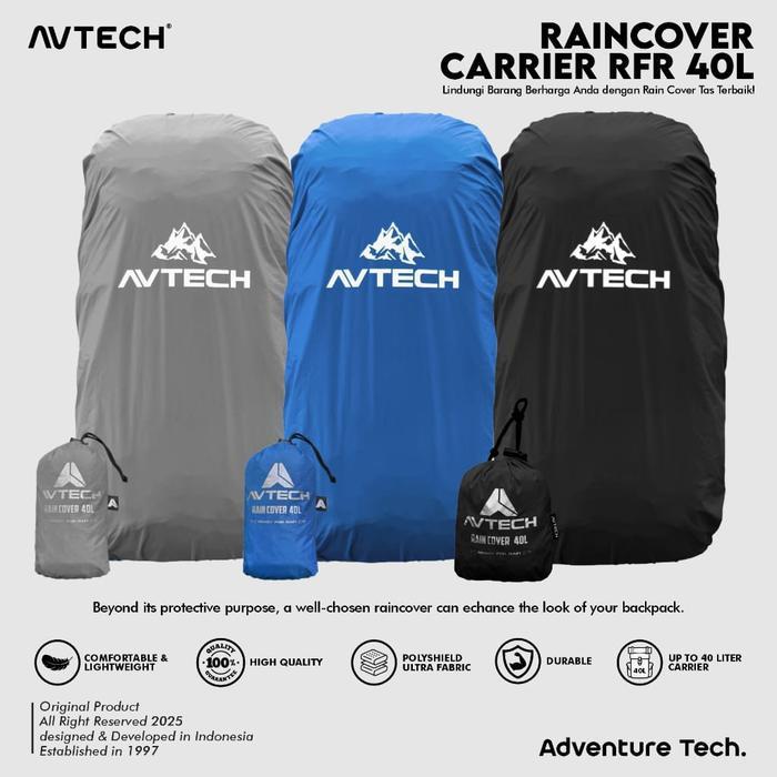 Avtech - Rain Cover Bag Waterproof Pelindung Tas Anti Air 40-50 Liter - Cover Carrier 40