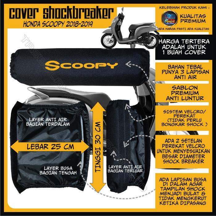 NEWSS SARUNG PELINDUNG COVER SHOCKBREAKER BELAKANG MOTOR SCOOPY 2018