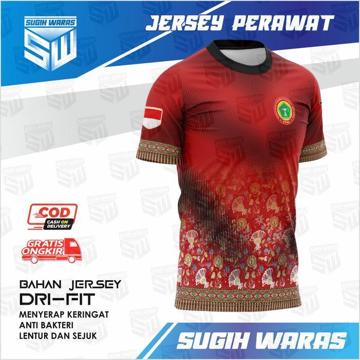 Jersey Perawat Indonesia / Kaos Drifit Ppni Pendek / Kaos Keren Ppni Baju Perawat Best Quality