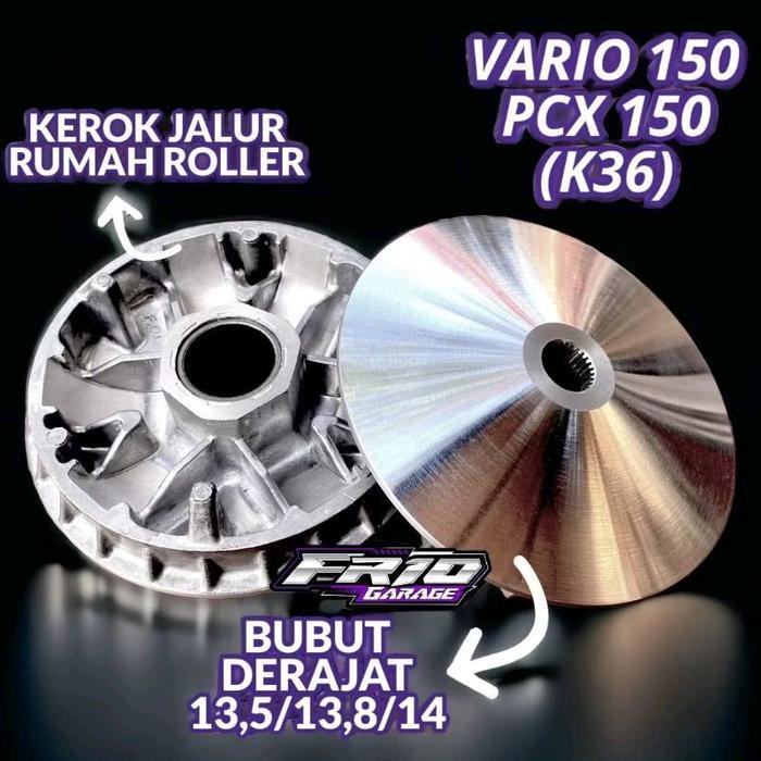 TERLARIS pully pulley vario 150 125 new racing custom sudut 13,5 13,8 14 derajat bahan original