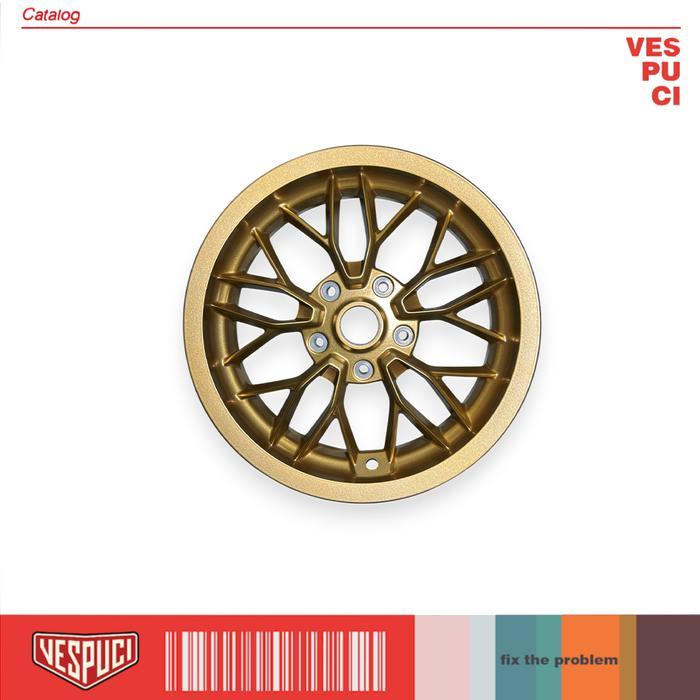 Velg Y Spoke Gold Ring 12 for Vespa Sprint Primavera Front Rear Original Piaggio